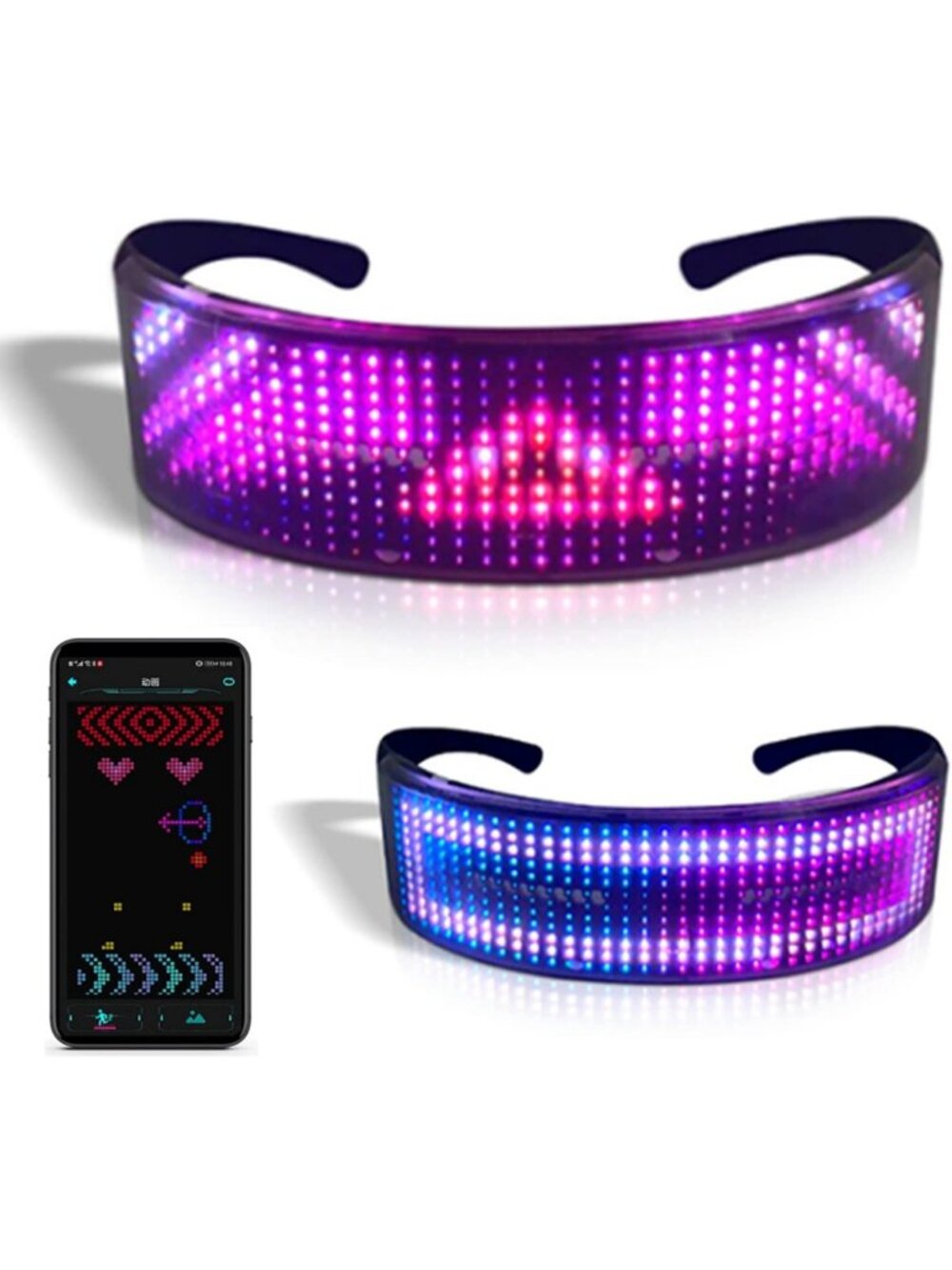 Glow Light-Up Glasses for Adults | LED Party Sunglasses for Halloween